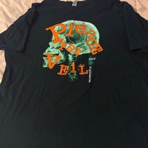 Hot Topic Black and Orange Graphic Tee